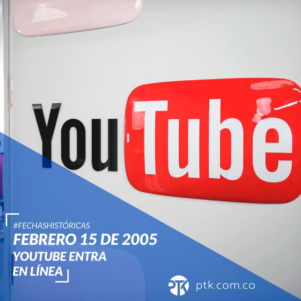 PTK_SAS's tweet photo. A inicios de 2005, Chad Hurley, Steve Chen y Jawed Karim decidieron crear #Youtube sin imaginar el éxito que tendrían #UnDíaComoHoy https://t.co/QyjyWXnKzH