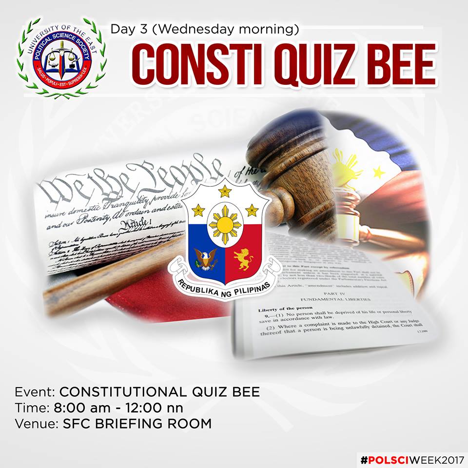 UEPSSociety's tweet photo. DAY 3 is over! Morning activity: 1987 Constitutional Quiz Bee! #FlyHighPolSci #PolSciWeek https://t.co/HjbT29GvnN