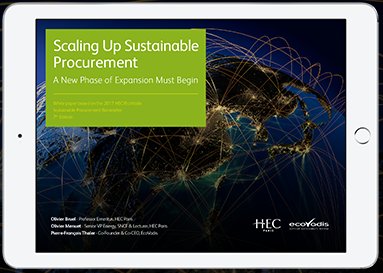 2degreesnetwork's tweet image. #fullylinked @ecovadis and @HECParis announce the 2017 #Sustainability Procurement Barometer buff.ly/2kOlf9M #supplychain
