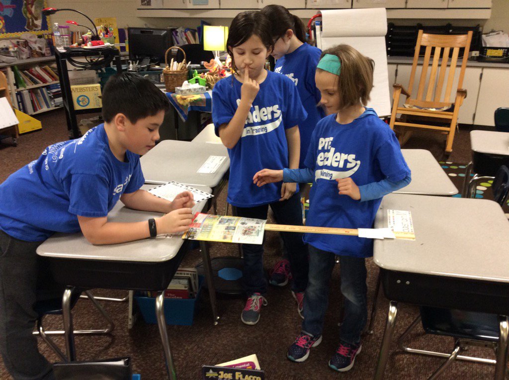 Mrs. Stewart's Leaders working on EDU Breakout Challenge this morning!