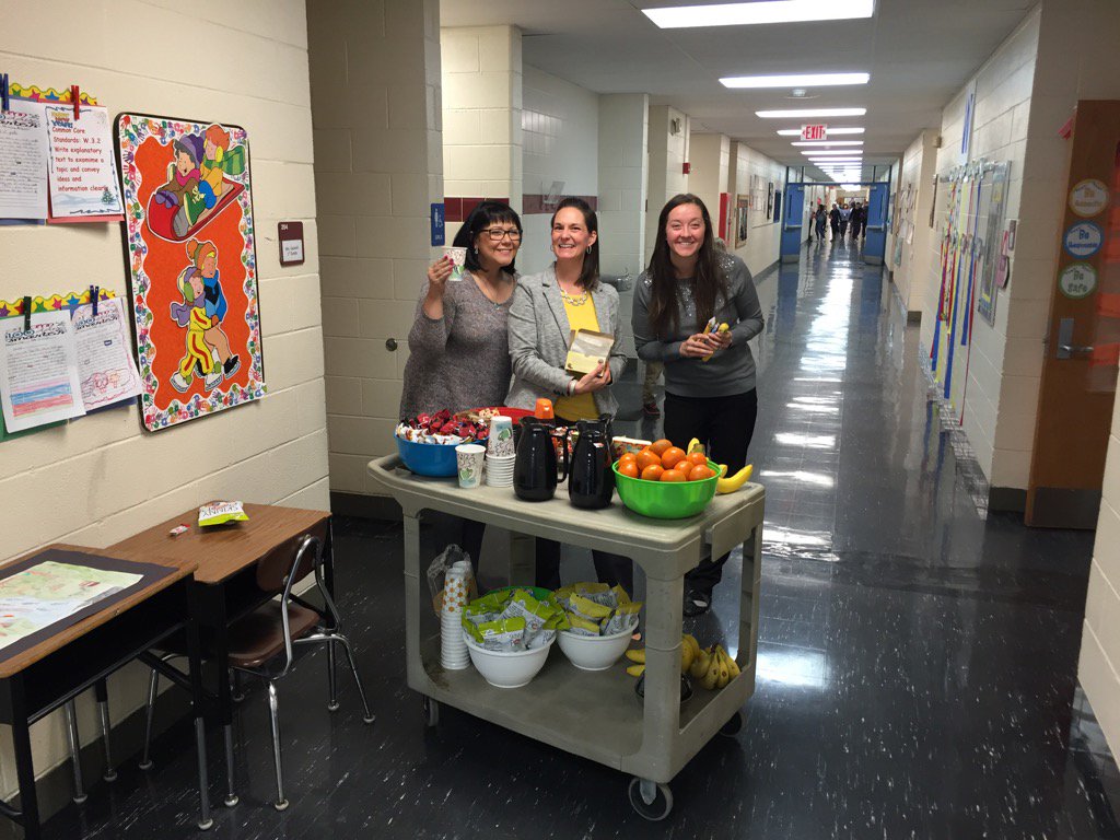 koenigd17's tweet photo. Administration brings goody cart around for teachers. What a wonderful surprise! #isd109 @WilkinsISD109 https://t.co/j4jSFWsLqy