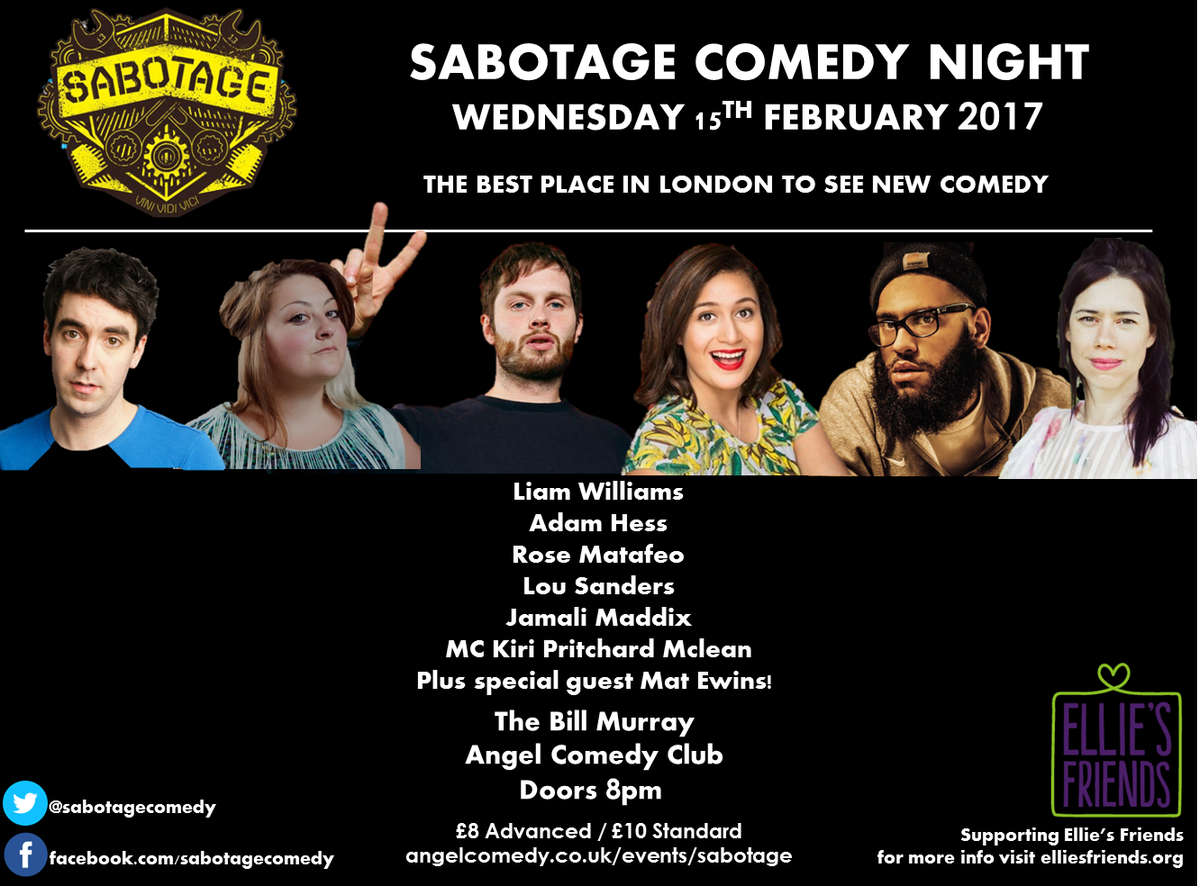 SabotageComedy's tweet photo. Daniel Kitson added to the @angelcomedy @billmurraypub lineup TONIGHT 8PM. Tickets still available https://t.co/FmGw5KnVSo