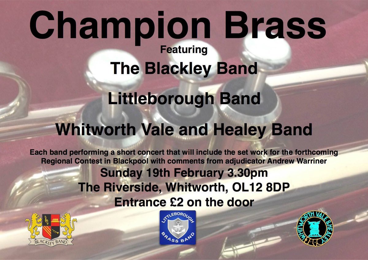 Event this Sunday with <a href="/blackleyband/">Blackley Band</a> and Littleborough Band