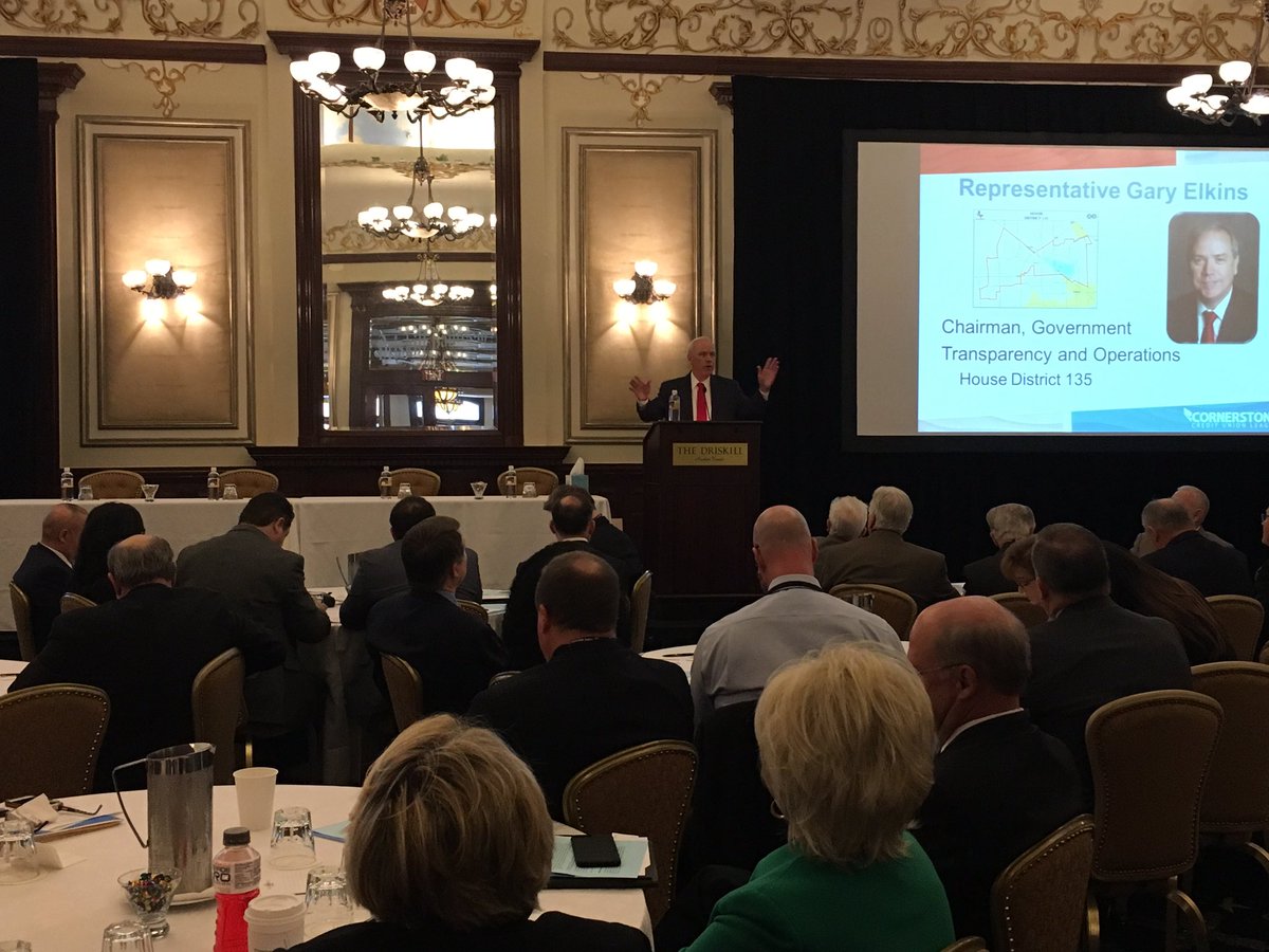 Rep. Gary Elkins, TX HD 135, talks cyber security to TX GAC attendees. @CSCULAdvocacy