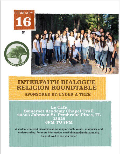 _SA2017's tweet photo. Hosted by the UAT fellows! Thurs Feb 16th, 6p @ Somerset Academy High School (20803 Johnson St, P Pines, FL 33029). https://t.co/tBSMpCJiOC