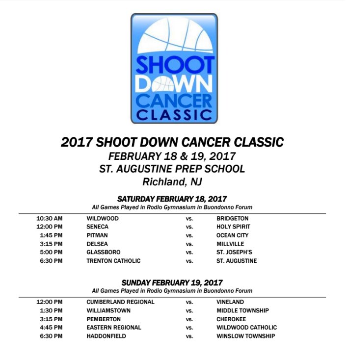 This weekend is the Shoot Down Cancer Classic in Rodio Gym. <a href="/HermitHoops/">HermitsBasketball</a> faces Trenton Catholic on Sat. Come out and support a great cause!