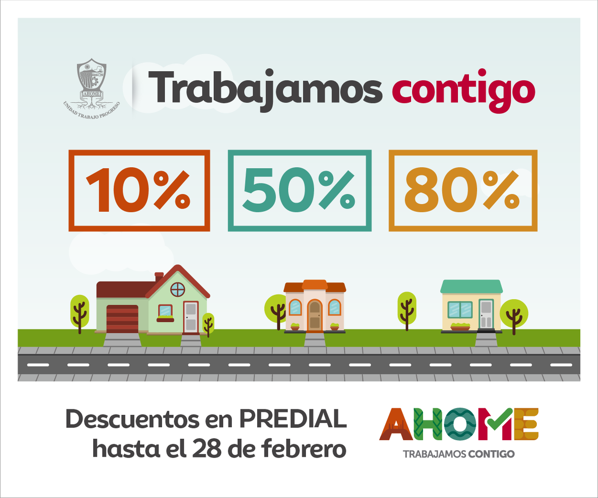 DifusionAhome's tweet photo. Quedan pocos días, aprovecha los descuentos en el #PagoPredial.
https://t.co/GeccxCViWb
#TrabajamosContigo https://t.co/A1vvTGmTda