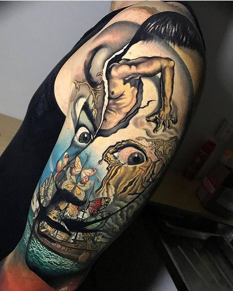 tattoomaniahu's tweet photo. Salvador Dali portré szokatlan megközelítésban. Ilyen egy igazi ... - https://t.co/rpleyc4jIq #ANapKépe #SalvadorDali #SteveButcher https://t.co/dxi8dHurim