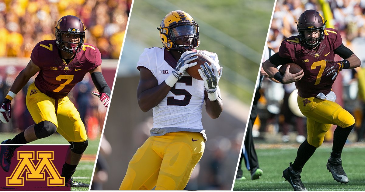 GopherFootball's tweet photo. Three #Gophers headed to @NFL Combine. Recent U attendees have found success at next level.   https://t.co/3Xyhy118mm https://t.co/4Jx0TykZeU