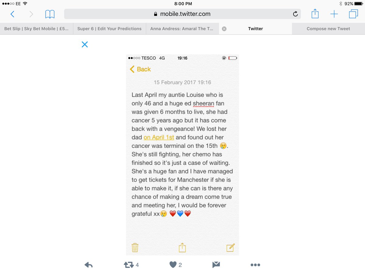 schleichjimbo's tweet photo. @StuartCamp any chance of a bit of help in making me make someone's last wish come true 💔🙏💔🙏💔🙏💔 https://t.co/UqX4DksDIn