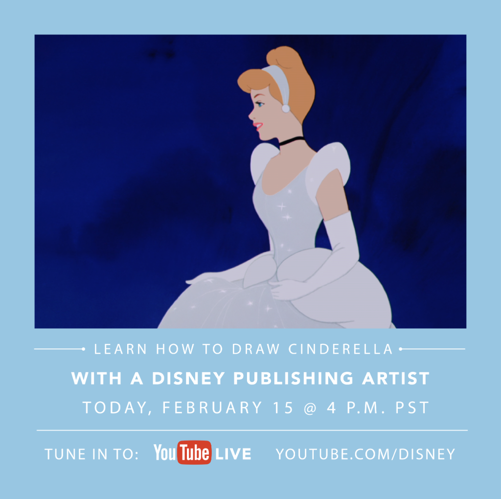 Disney's tweet photo. A dream come true! See Disney Publishing Artist Jean-Paul Orpinas sketch #Cinderella live on YouTube later today: https://t.co/DQPpESL8bz https://t.co/mXNDnErkro