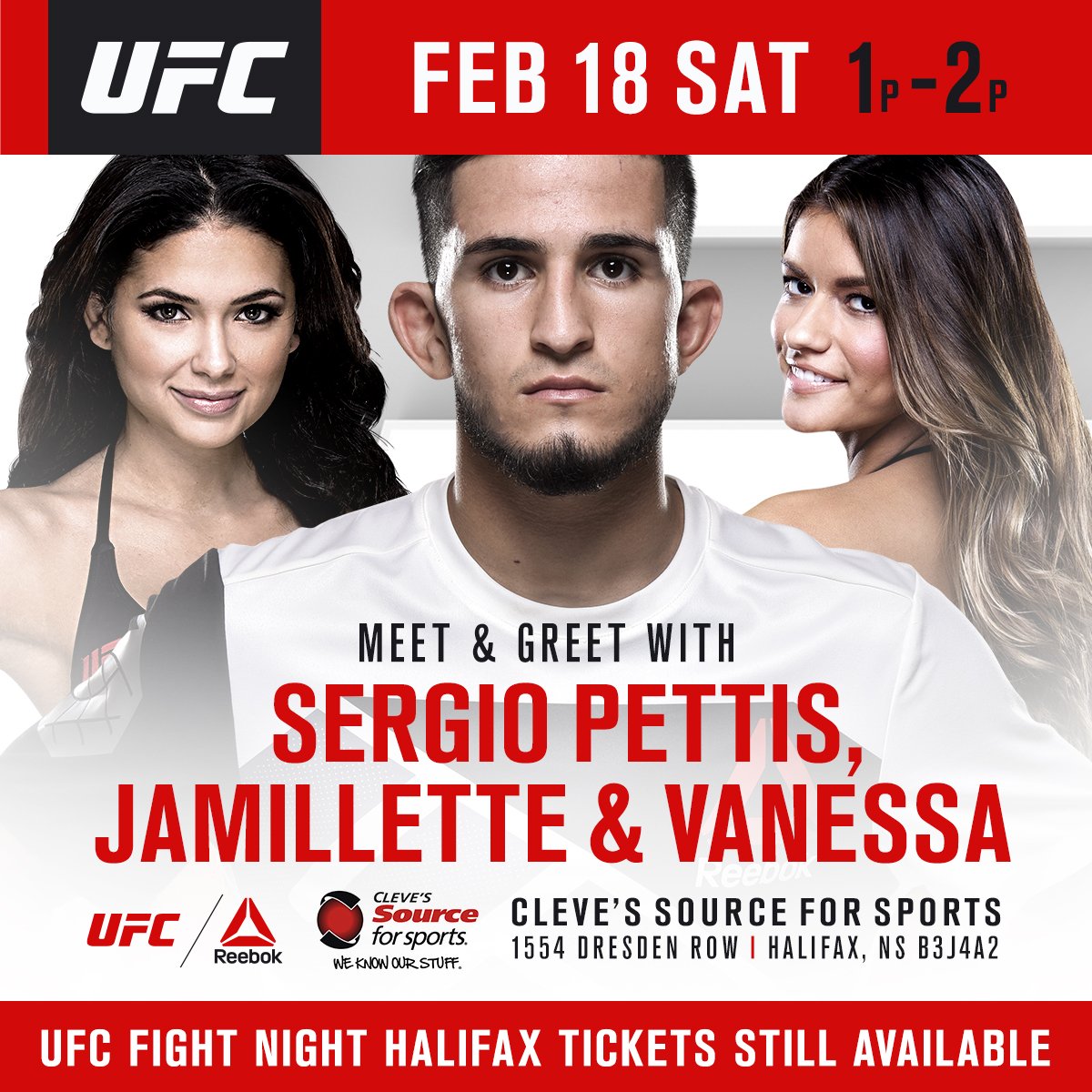 RT for a chance to win 2 tickets to UFC Fight Night in #Halifax, NS Feb.19. Contest ends 11am Fri. Feb.17. 1 entry per person #ClevesContest