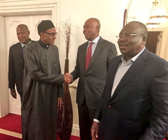 MBuhari's tweet photo. I thanked them for visiting. I'm also grateful to Nigerians, Christians and Muslims alike, for their prayers and kind wishes for my health. https://t.co/pniHAr3cZo