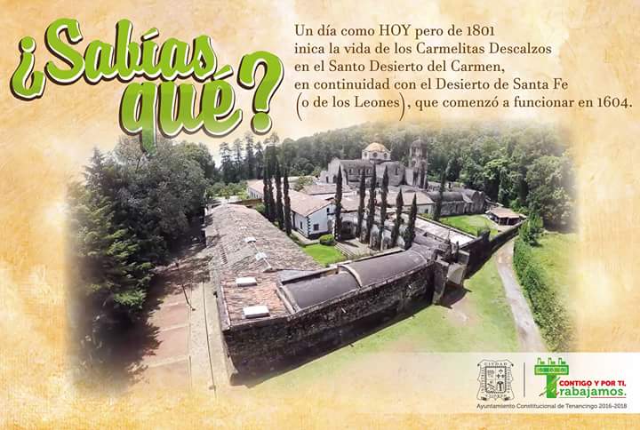 Ayto_Tenancingo's tweet photo. La vida de los Carmelitas Descalzos en el Desierto del Carmen de #Tenancingo inicia un día como hoy pero de 1801 https://t.co/Ga9zQ9vtMD