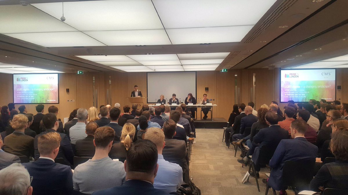 CMS_law's tweet photo. What a fantastic evening and a full room with great speakers @LondonLGBTPride #prideinlondon https://t.co/iLKO5ZxgL7