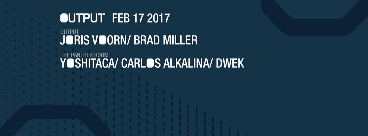 djbradmiller's tweet photo. This Friday joining @jorisvoorn, one of my all-time favorites at @OutputClubBK see you there! https://t.co/CnHFnAUGlQ