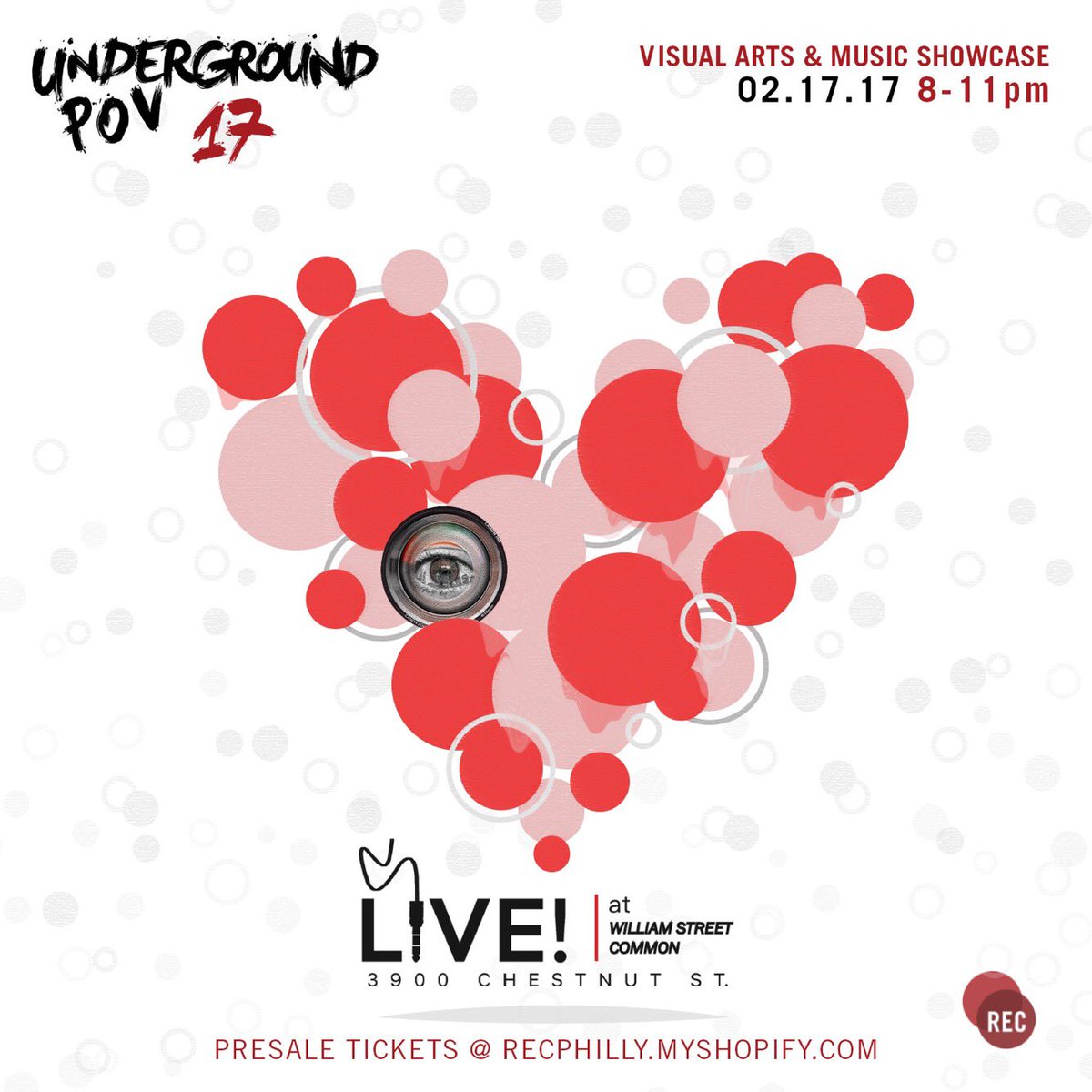 RECphilly's tweet photo. This Friday: #UndergroundPOV is back

Performances from: @TheBurgeoning @JustKidTheGreat @itsalphah 

RSVP at: https://t.co/esD7AYjE5M

🎨🎶⚡️ https://t.co/xHHeGWL0UA