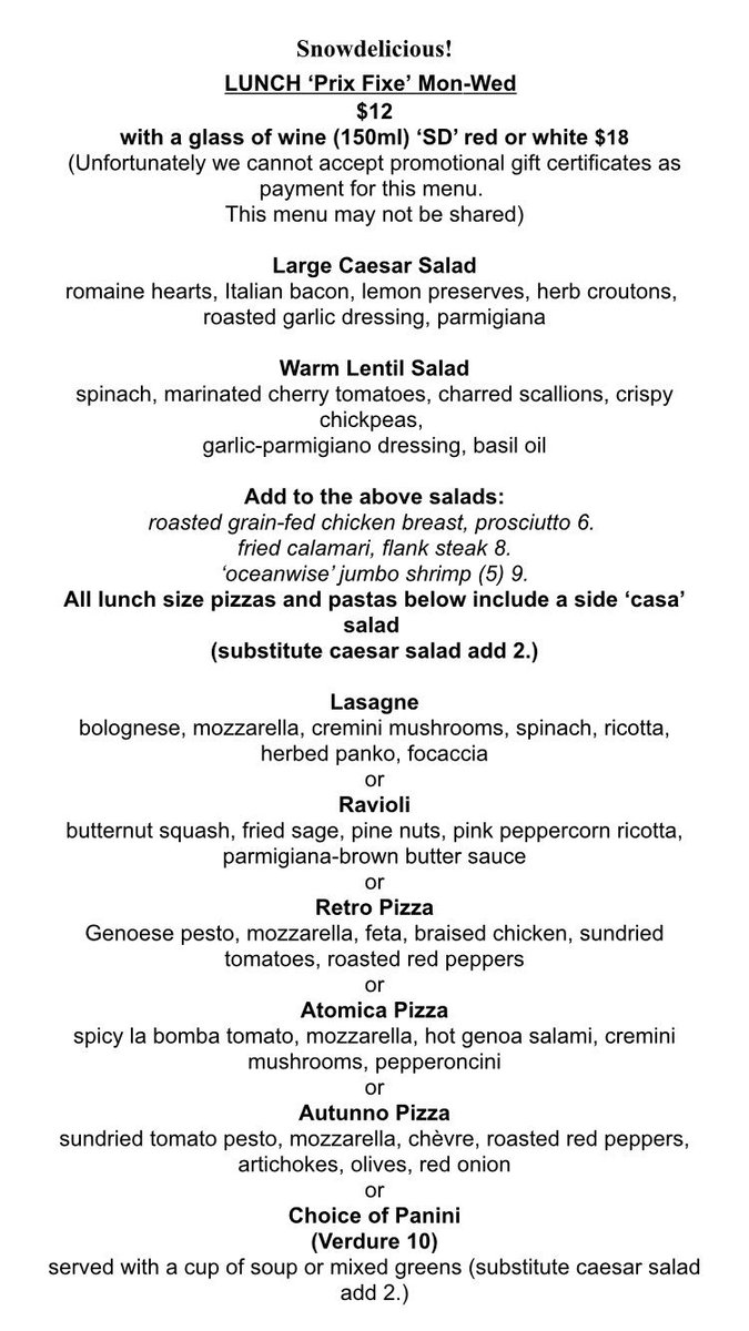 Menu For Le Chien Noir Bistro In Kingston Ontario Canada