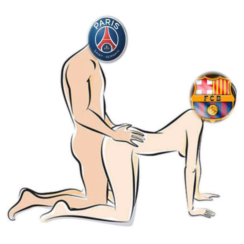 KvngLoTus's tweet photo. 😂😂😂😂😂😂😂PSG was like "cum for me baby"......and Barca sure did https://t.co/khRwNt3kdH