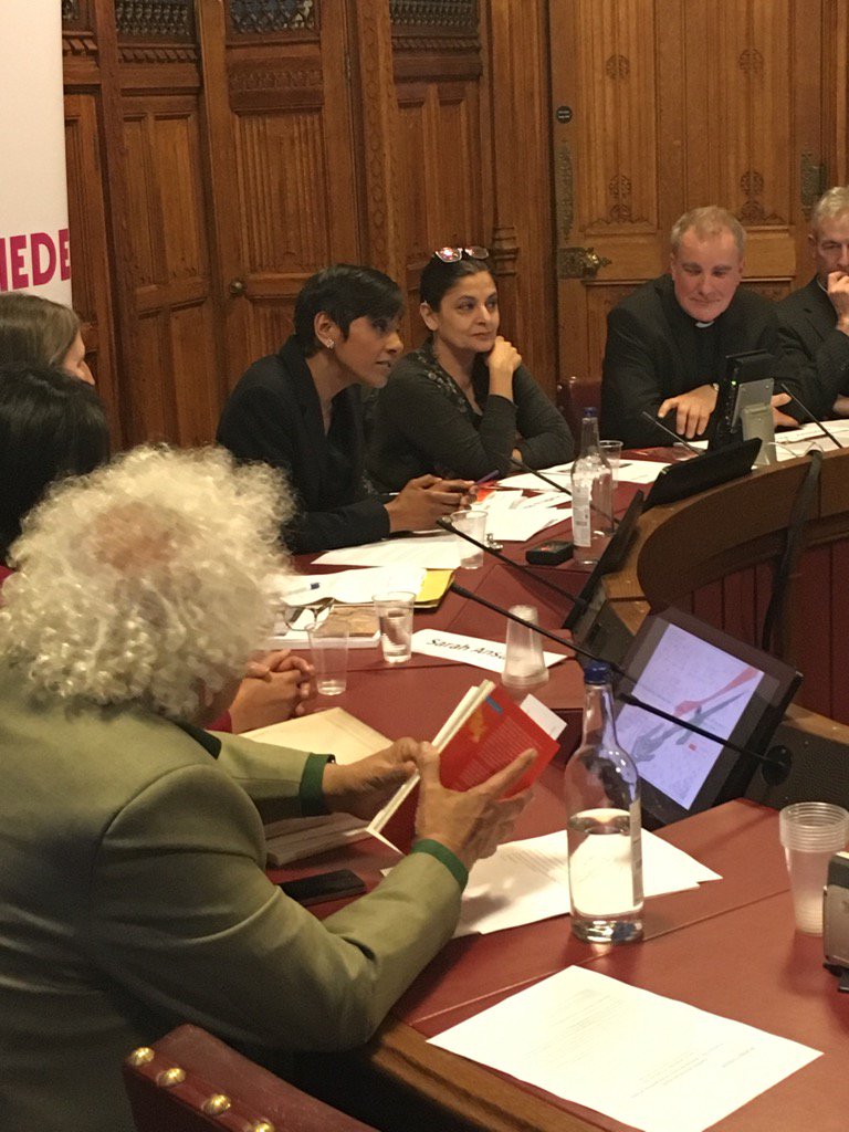 RunnymedeTrust's tweet photo. Reeta Chakrabarti @rchak100 chairs #partition panel: Prof Ansari, Lord Desai, Canon Roden @PartitionMuseum &amp; others. https://t.co/Cl25Ce153C