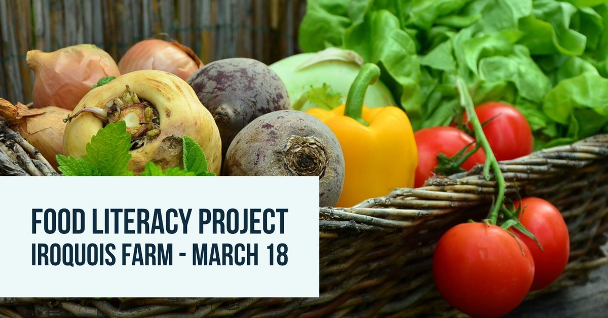 Mark your calendars for the Food Literacy Project on March 18. Details to come.
