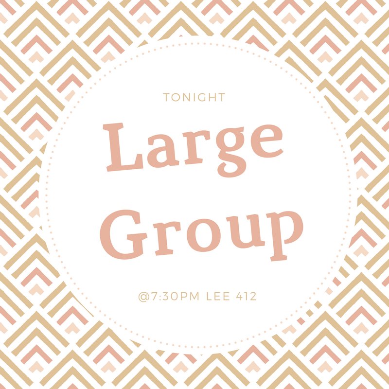 umwiv's tweet photo. Happy Wednesday! Large Group tonight! The wonderful LeLe Skinner will speak on security and identity. 7:30 in Lee 412. See you there! https://t.co/YWwMyAiXnl