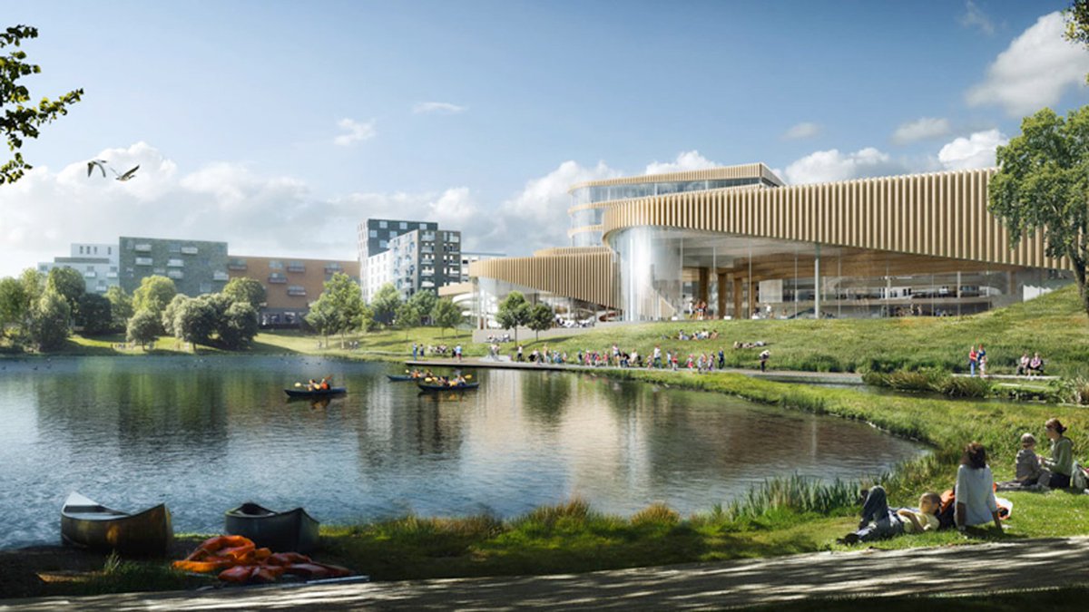 wsp's tweet photo. Wave-like facades wrap 3XN's aquatic centre in southern Sweden https://t.co/wTwkvmeH5D #WSPPBproject https://t.co/hMY3v7HqVs