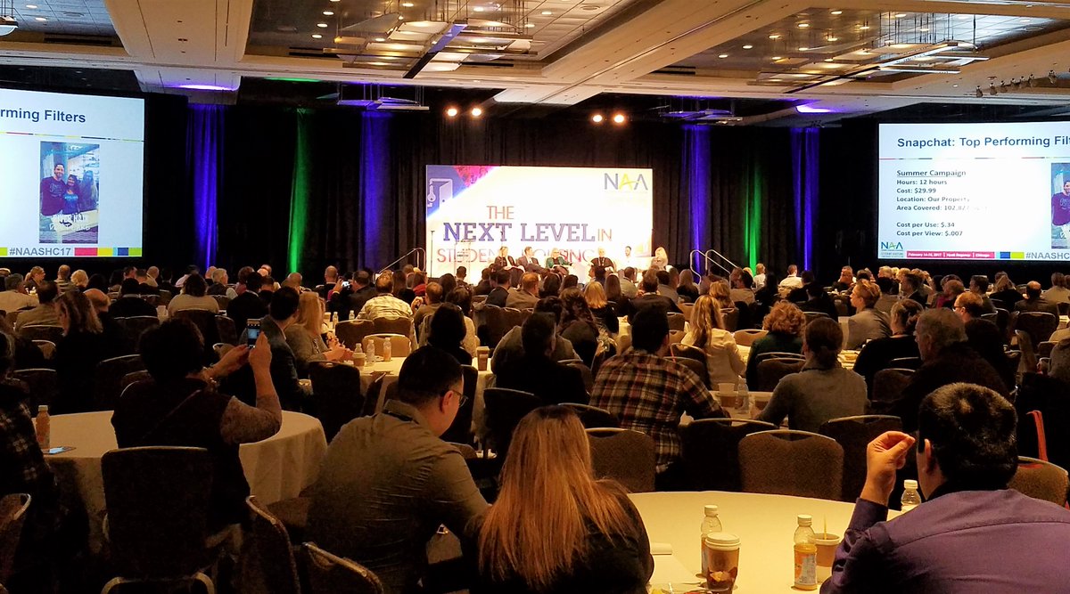 Yardi's tweet photo. Top #marketing tips from #NAASHC17: 
-Look outside #studenthousing for inspiration
-Ask your #student staff (they know what's cool😎) https://t.co/diCjdUTowc