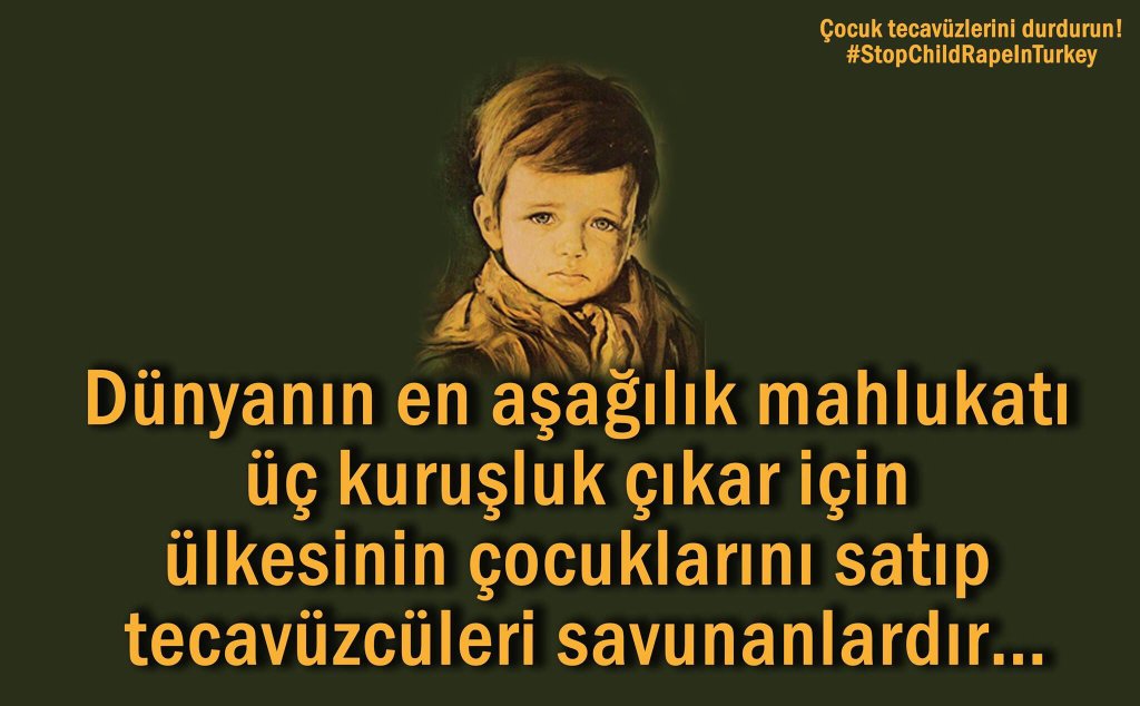 hzlandrc's tweet photo. Biliyoruzki 
#HayırTürkiyeKazanacak
Çocuk Tecavüzlerini AK layanlari Unutmayınız! https://t.co/J31ViO2SZc