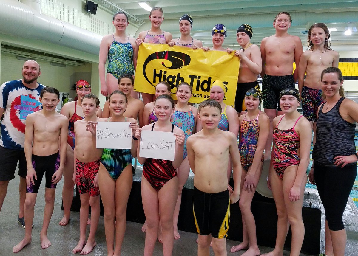 SwimFoundation's tweet photo. Check out @hightidesswim! They loved cheering each other on at their #USASwimaThon, and chowing down on food after! #SharetheLoveSAT https://t.co/IiUxpZefxz