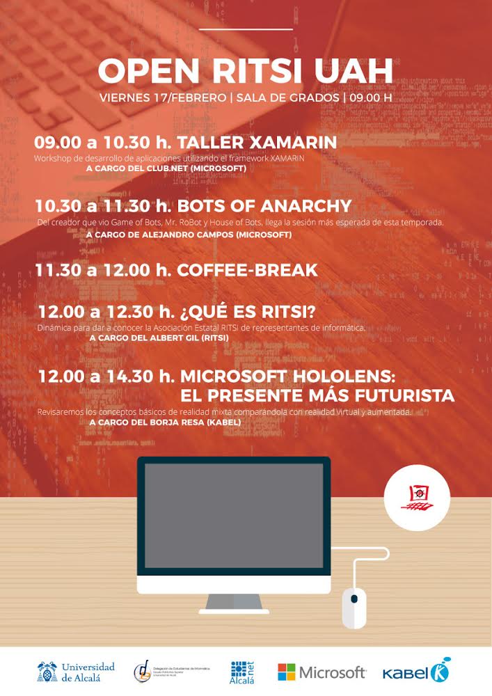 ritsi's tweet photo. No olvides apuntarte al #openRITSI organizado por la @deiuah. Mas información: https://t.co/Swg7dSOVpf https://t.co/QShtolDbfB