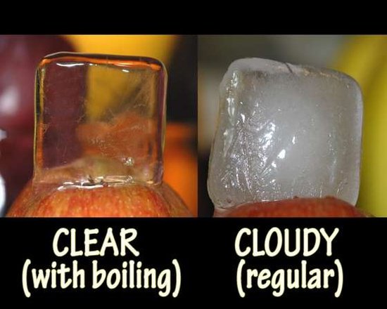 To Make ice cubes crystal clear, allow a kettle of boiled water to cool slightly &amp; use this to fill your ice trays. #LifeHacks #dailytips