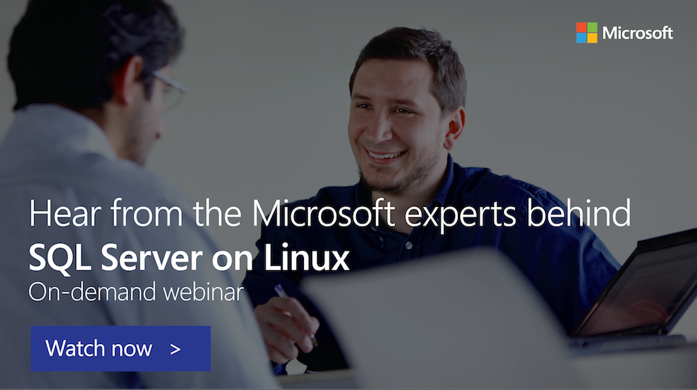 Watch on-demand to hear from our experts on how #SQLServer is further empowering #organizations to do more: https://info.microsoft.com/SQL-Server-on-Linux-Webinar.html?ls=social