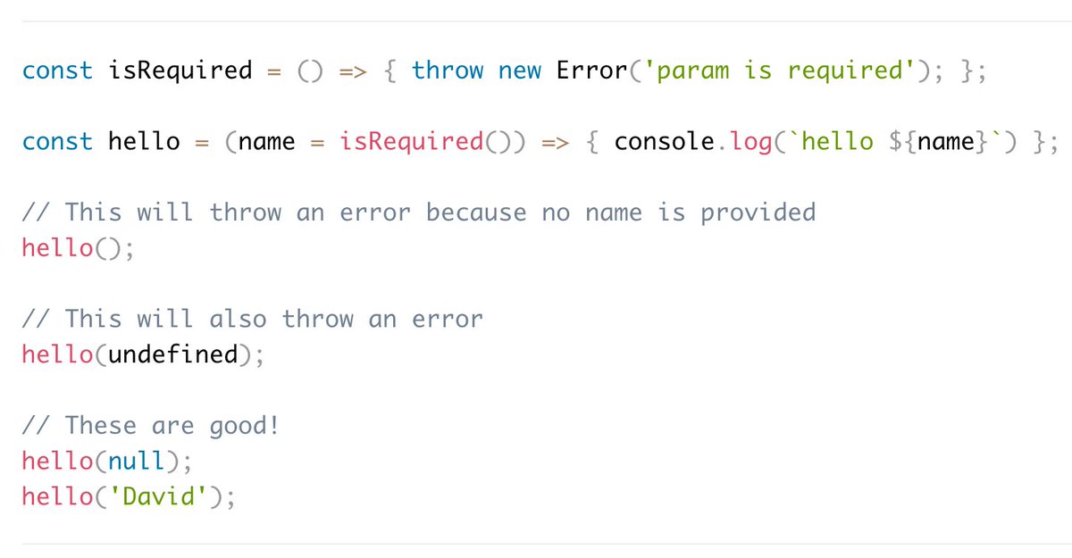Require Parameters for JavaScript Functions
davidwalsh.name/javascript-fun…