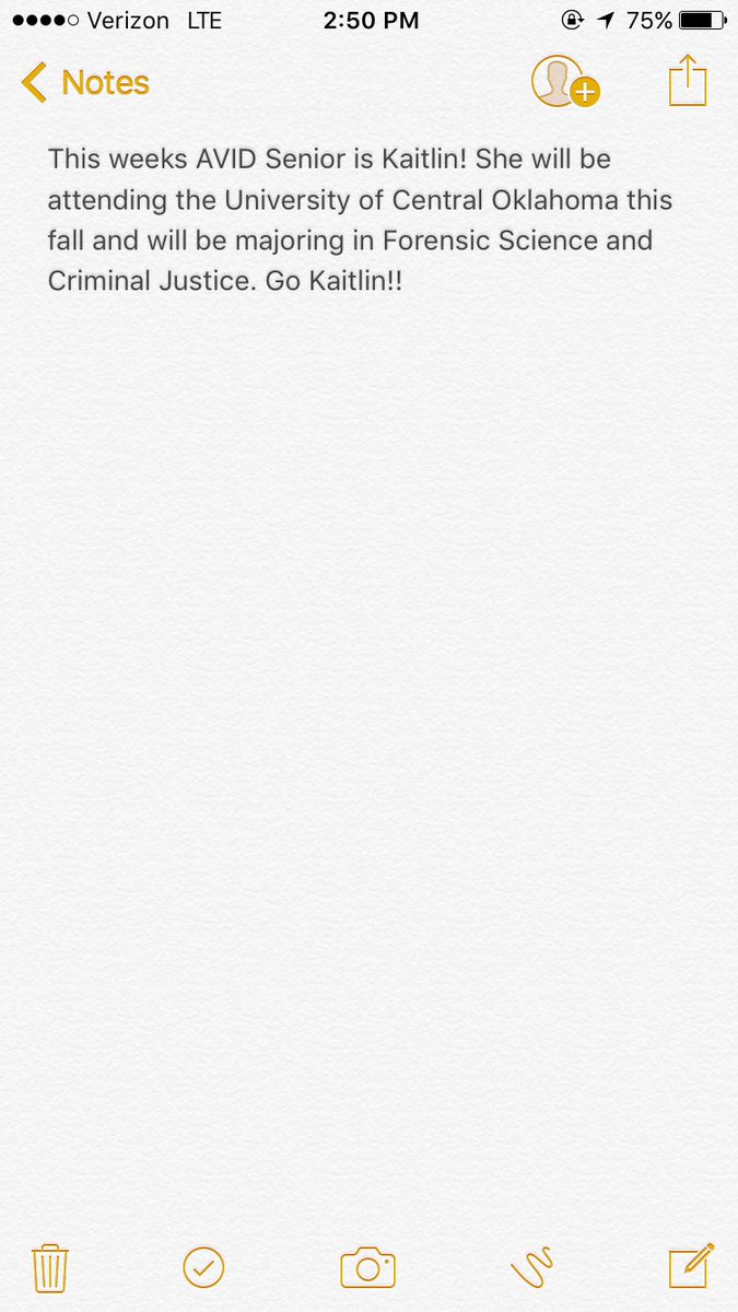 AVID Senior of the week! 
#jhs17 #futurebroncho #uco21