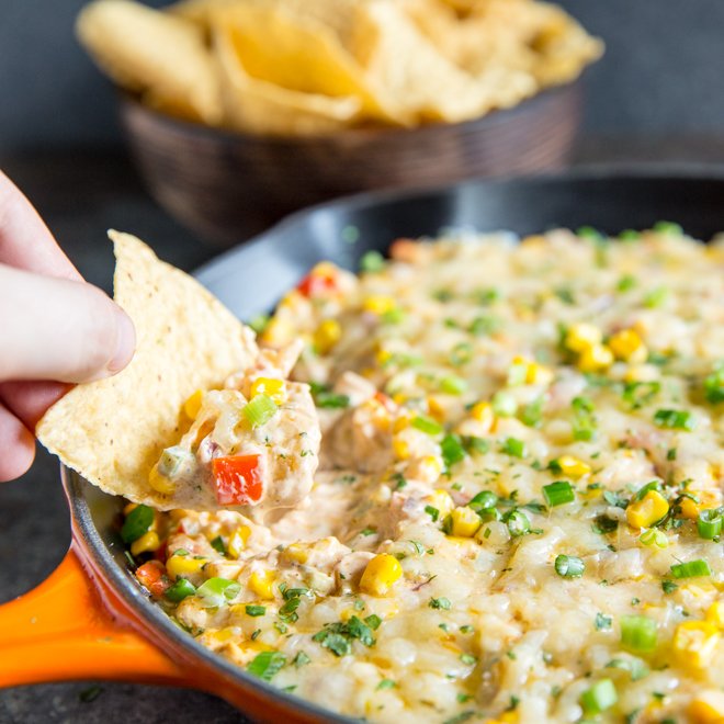 CulinaryHill's tweet photo. Hot Corn Dip is happening! Get some @RothCheese GranQueso and make this! All kinds of corn are welcome. #ad https://t.co/Llxz0WGN9B https://t.co/kAvzkwLzQN