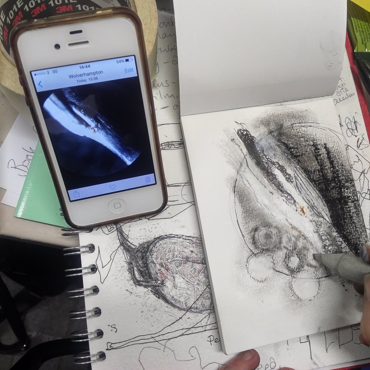 memorypalace's tweet photo. #fineart drawing symposium workshop northycote farm day one material work and in the liquid realm  wolverhampton https://t.co/oACxeM9Rr8