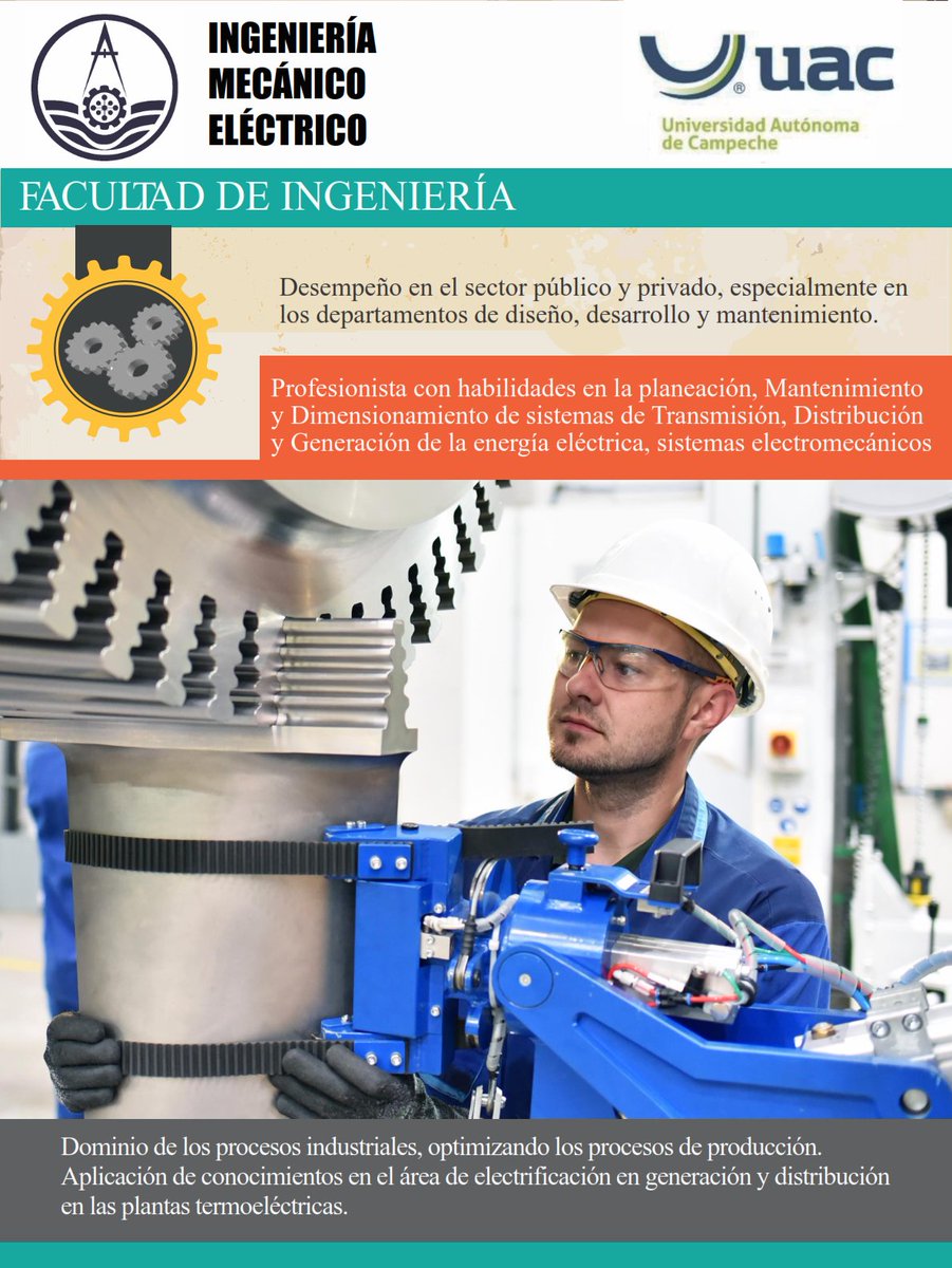 fdi_uac's tweet photo. Estudia con nosotros la licenciatura de Ingeniero Mecánico Eléctrico. Informes en https://t.co/HnmAs3t1Pg #OrgulloFDI #TodosSomosFDI https://t.co/ovzHdJpwY6