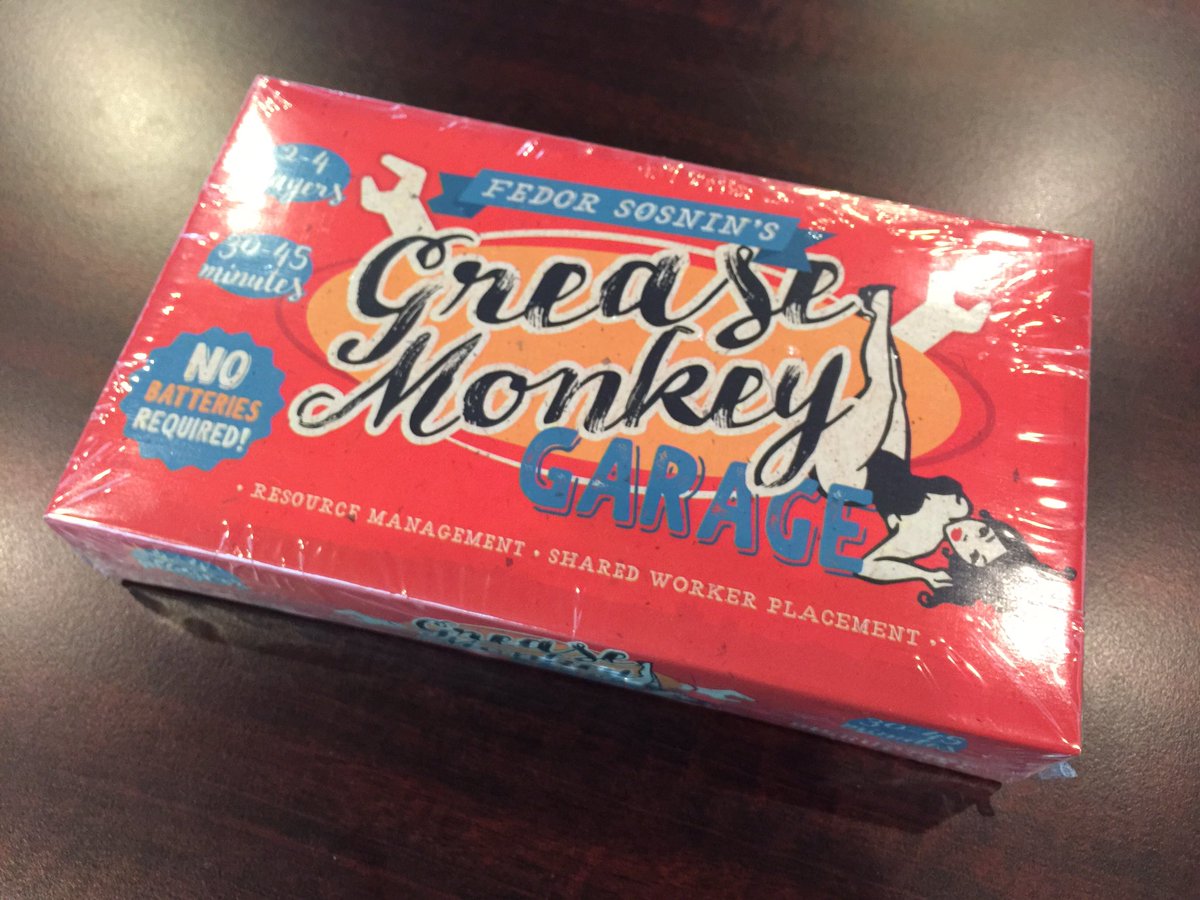 FedorSosnin's tweet photo. Aw yea. The very first #GreaseMonkeyGarage prototype is here thanks to @thegamecrafter. https://t.co/lPDncviehe