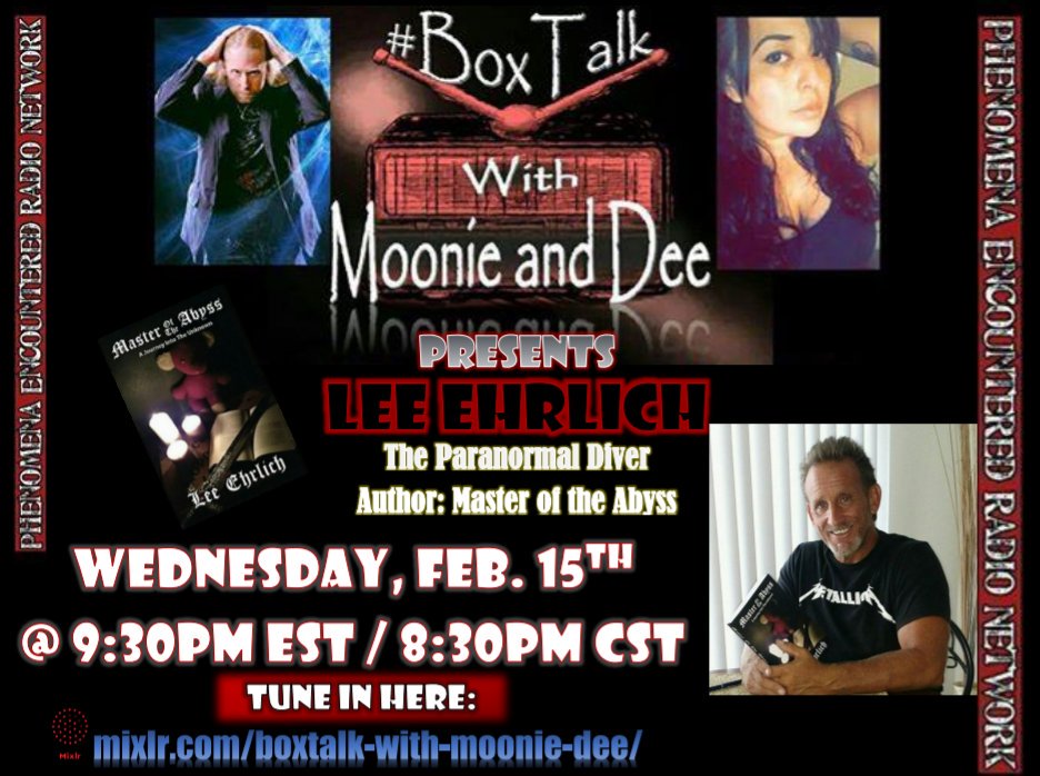 BobbiannM's tweet photo. #PhenomenaEncounteredRadioNetwork with @DeeParanormal & @manisthemoon Tonight 930EST 830 CENTRAL Dont miss #BoxTalk on #mixler #paranormal https://t.co/5Thah5YjjD