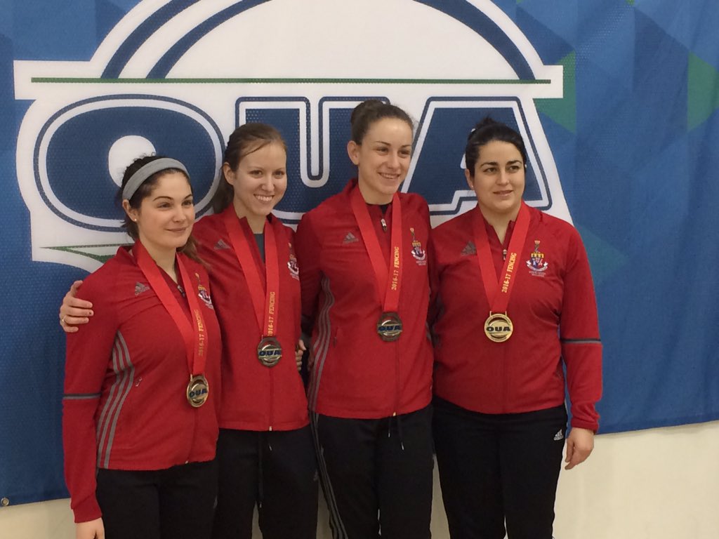 davidhowes27's tweet photo. So proud of our team for finishing second overall in the OUA &amp; Patricia Howes, #coachoftheyear for the third time! #rmcfencing https://t.co/cBaJphF3fn