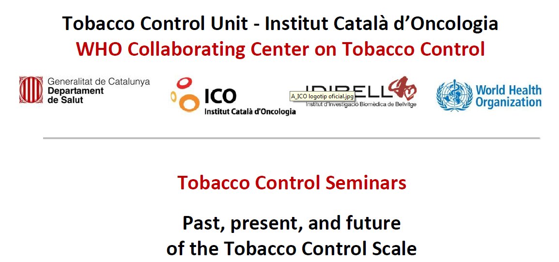 StvFdz's tweet image. “Past, present, and future of the Tobacco Control Scale” by @JoossensLuk (Feb 21, 2017) icoprevencio.cat/uct/tobacco-co… at #WHOCCTobControl