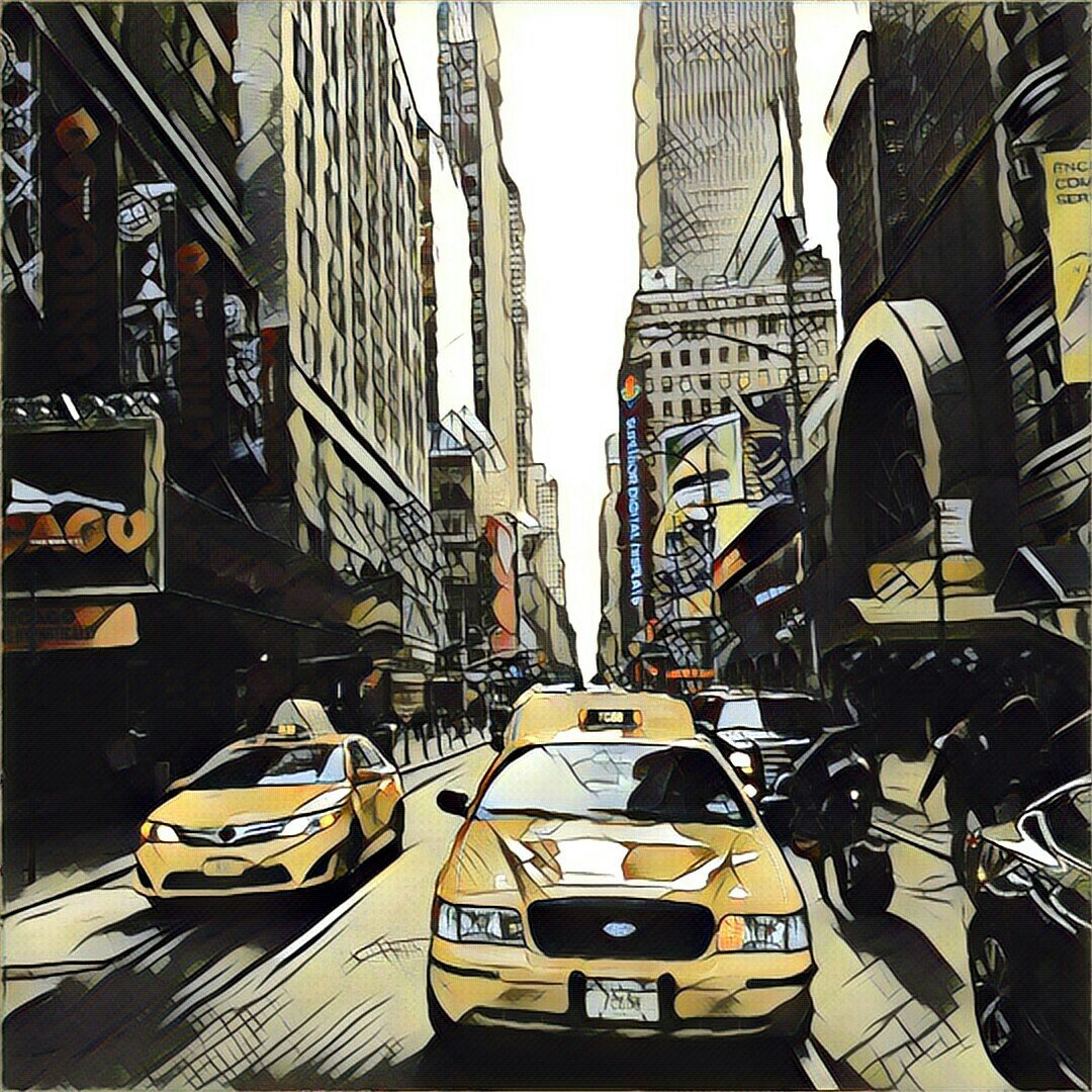 IkaKarl's tweet photo. a visit to #nyc #manhattan #prisma_app https://t.co/t7aVBouWrv