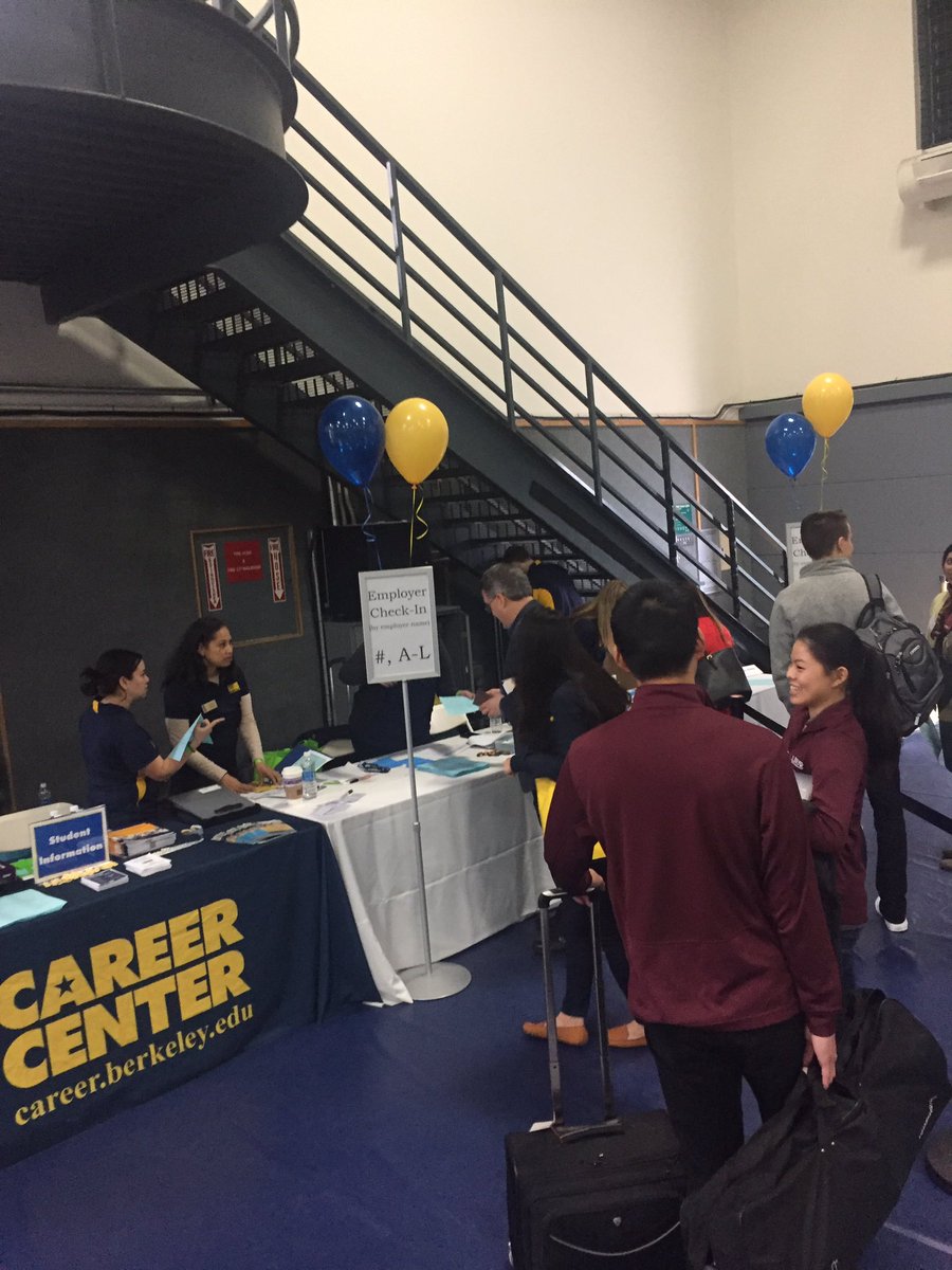 BrianGuerrero's tweet photo. Employers getting nestled in for the @CalCareerCenter Internship Fair. @Cal students! Doors open at 11am and close at 3pm. #GoBears #HireCal https://t.co/Bs4z4MPjI3