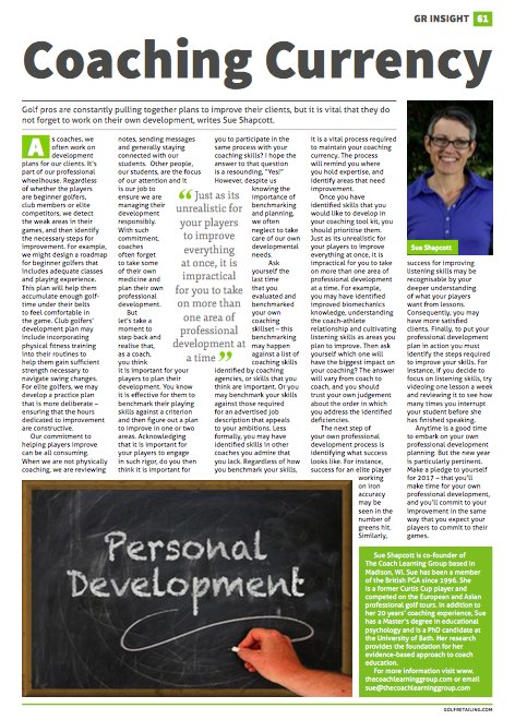 theclg1's tweet photo. @ChangeGolfers explores the need for coaching currency. The context is golf but don't all coaches need it? Read more https://t.co/spWMQLTnP6 https://t.co/nu2F0997vc