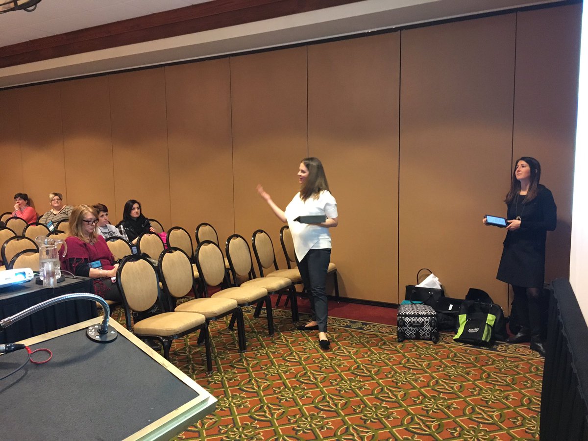 mrmacer's tweet photo. Got to close up #pete2017 with encore session #edtechelem iPads in the classroom with @KFiocchi & @Durbin_Mrs Great work ladies! https://t.co/RvTzU1axjk