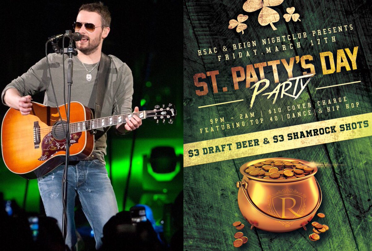Want to win ERIC CHURCH Tickets?

RETWEET our St. Patty's Day poster for a chance to win! Yeah, that's right. 😉