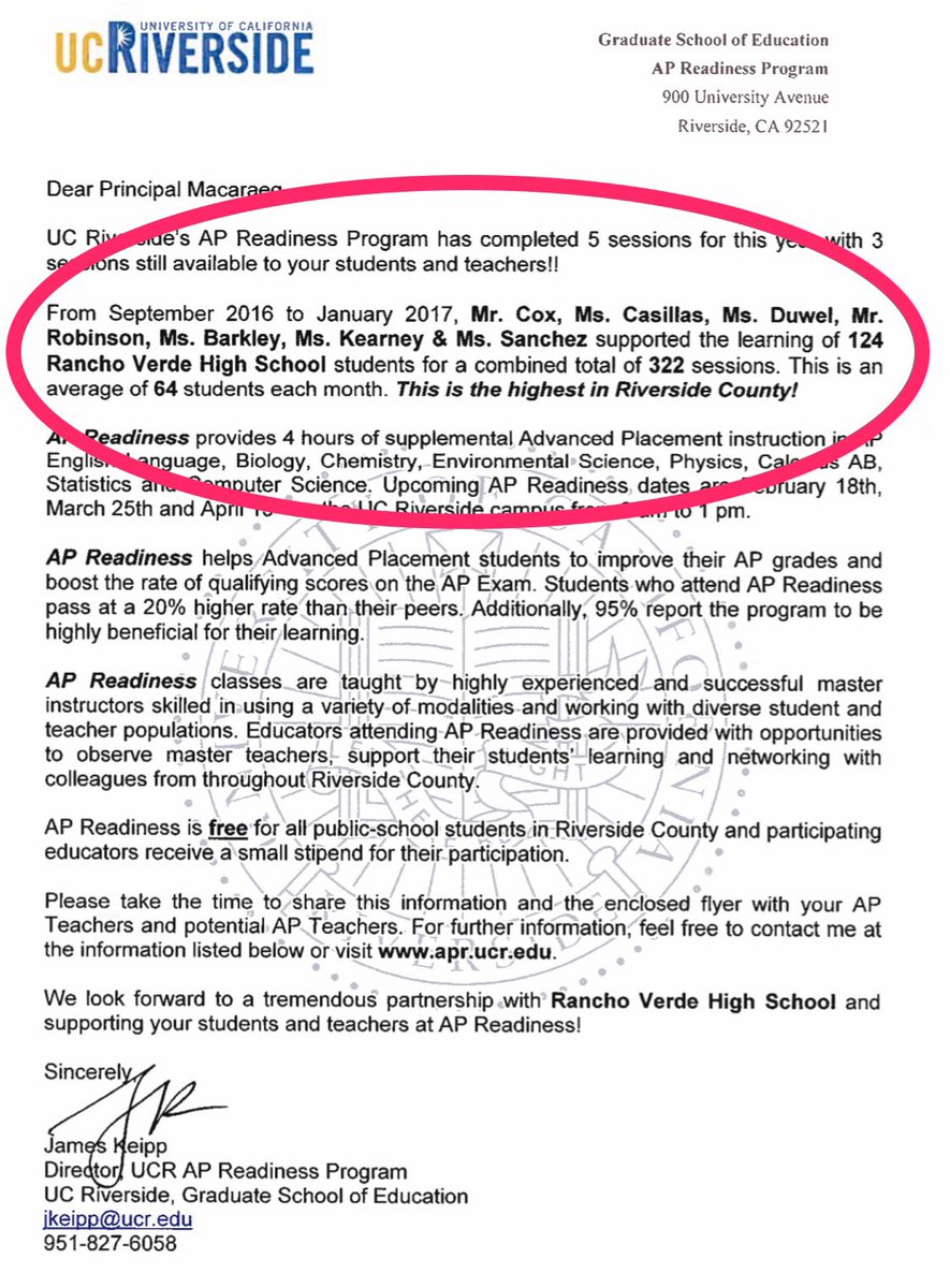 UCR AP Readiness (APReadinessUCR) Twitter