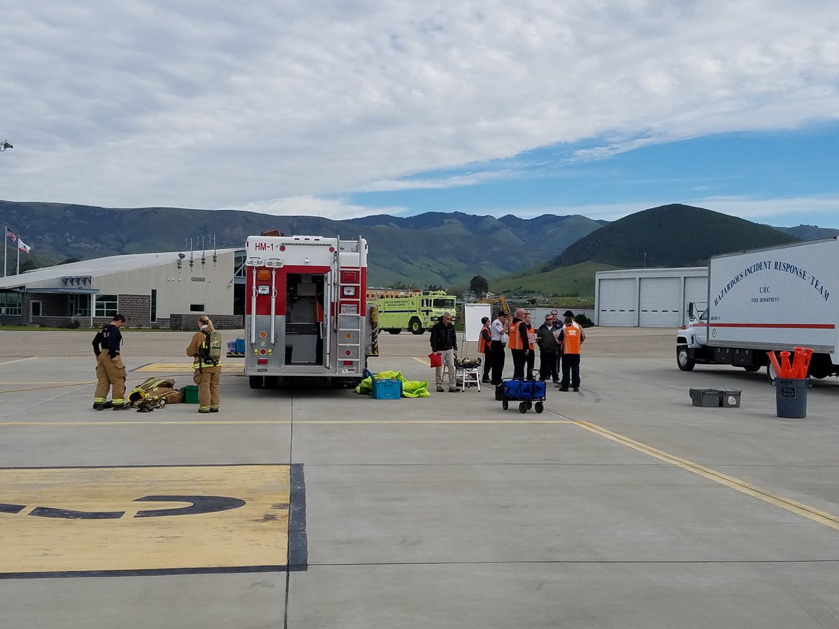 CALFIRE_SLO's tweet photo. A few more pics from #SLOcountyhazmat training. Decon and incident command team https://t.co/dp8RAMnSgd