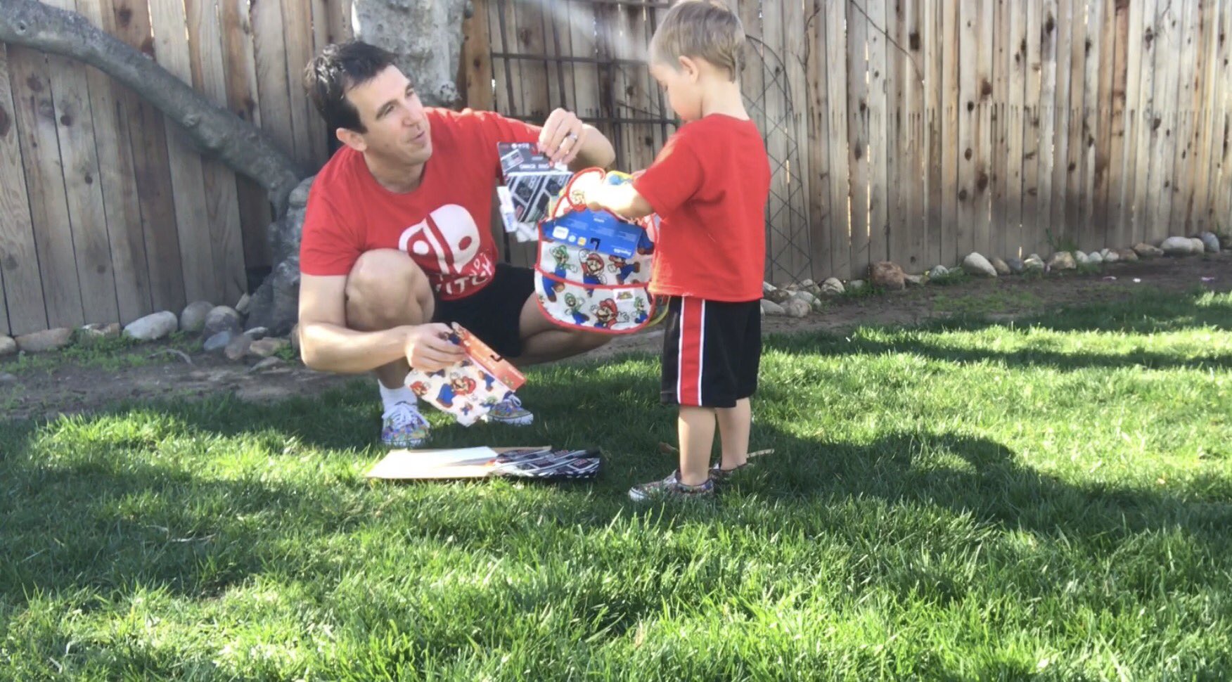 Bryson Paul Gale and Paul Gale Network wearing Nintendo Switch t-shirts while opening up Baby gifts sent by the Nintendo Social Media Team, for Brooke Zelda Gale!
